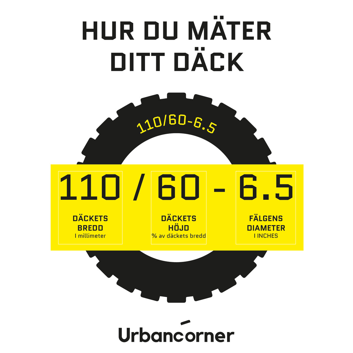 Däck - 60/70-6.5 - Tubeless