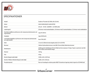 Urbancorner - Specifikationer Dualtron Thunder