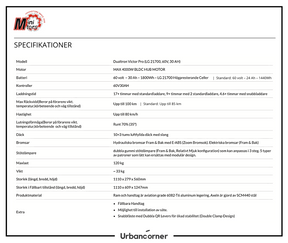 Urbancorner - Specifikationer Dualtron Victor